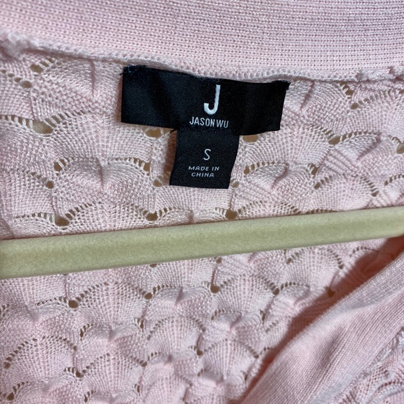 Jason Wu Light Pink Scalloped Cardigan - Picture 2 of 4
